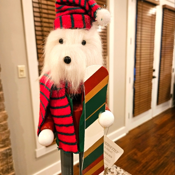 White Schnauzer Snowboarding Trimsetter by Dillard's Nutcracker 17.5'' - Picture 2 of 7